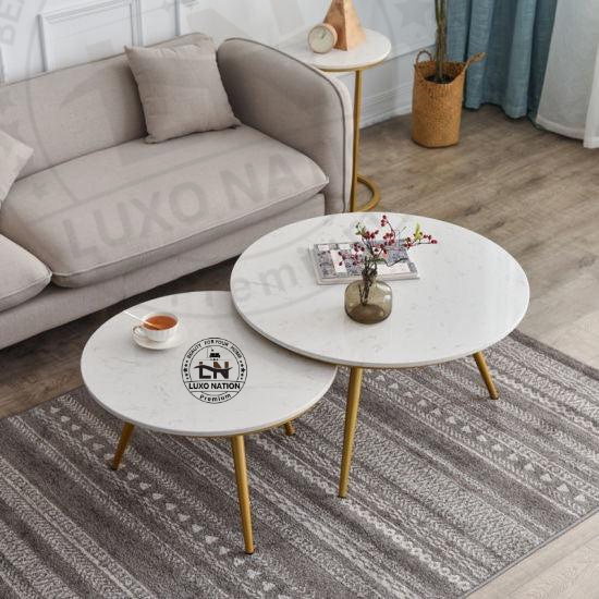 Luxo Nation Nesting Center Table Set of Two – Modern Sleek and Stylish